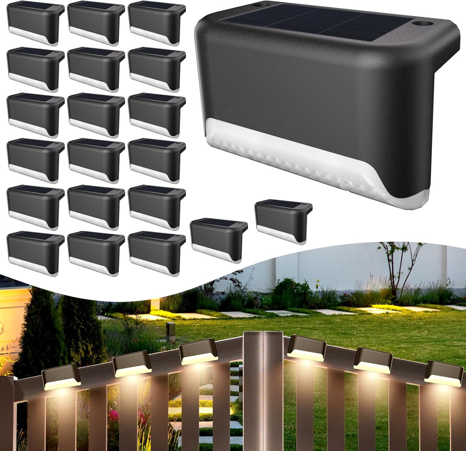 Outdoor Lighting On Fence - LED Solar Deck Lights Outdoor Solar