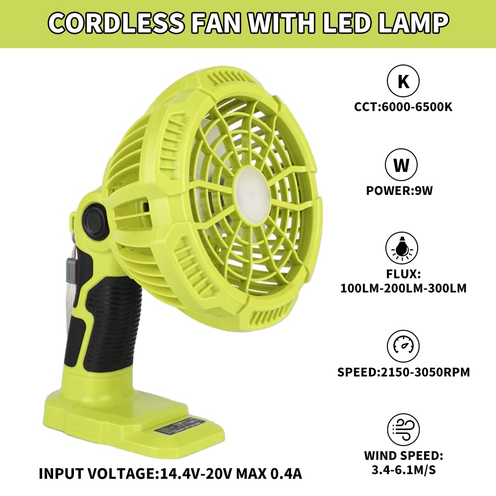 Outdoor Lighting Jobs - Cordless Portable Fans with 300LM LED