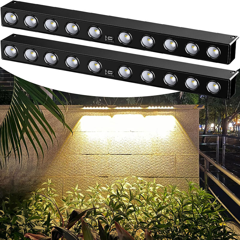Outdoor Lighting On Fence - 1/2 PCS Solar Outdoor Sign Wall