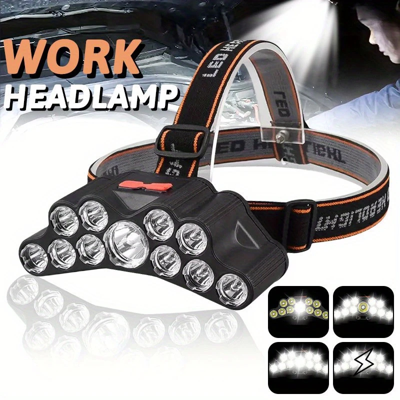 Outdoor Lighting B&Q - 11 LED Headlamp Strong Light Head