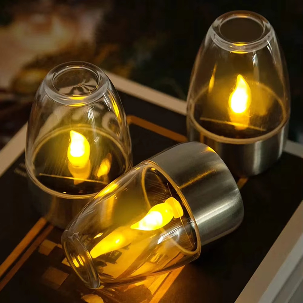 Deck Step Light - LED Stainless Steel Solar Candle Lights