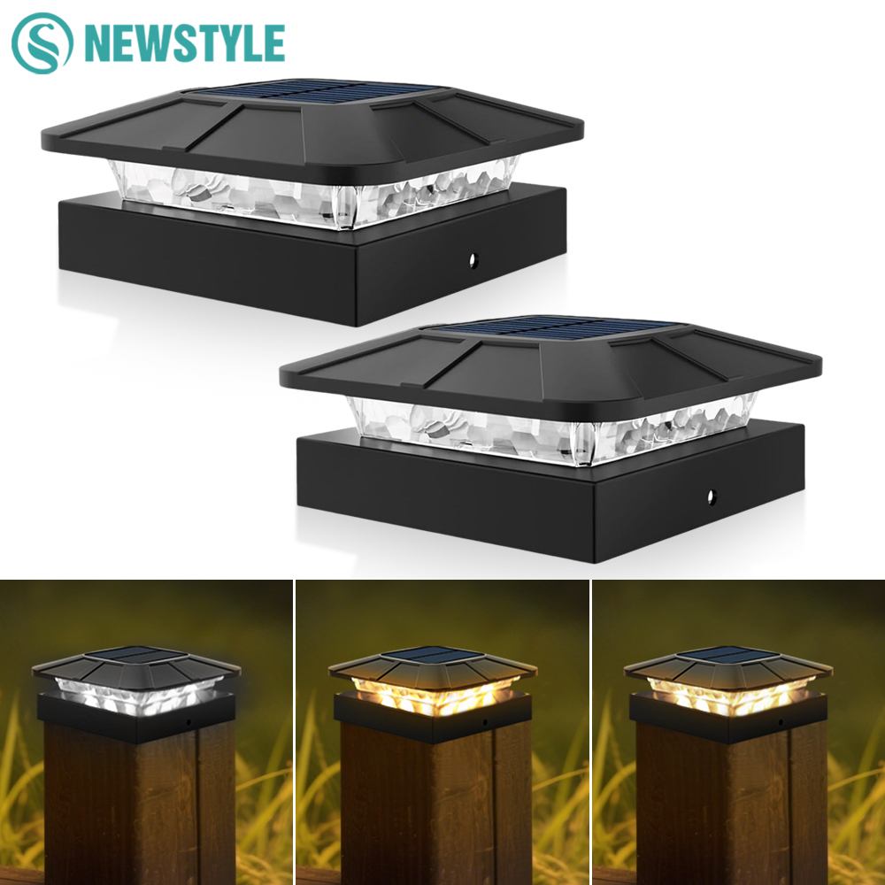 Outdoor Lighting On Fence - Outdoor Solar Post Cap Lights 3