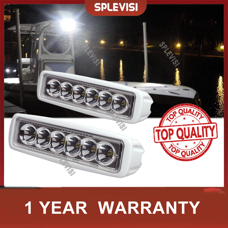 Outdoor Lighting Deck - 2pcs 12V 6 LED Deck Marine