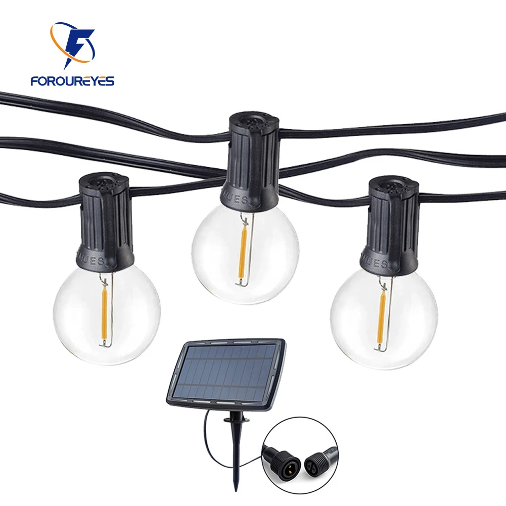 Outdoor Lighting Under Pergola - 100/50/25ft Solar Led String Lights Chargeable