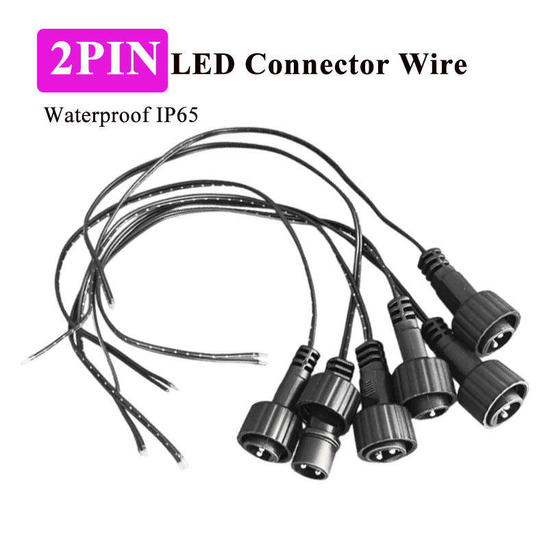 Outdoor Lighting Under Pergola - Outdoor 2Pin LED Connector with 25cm