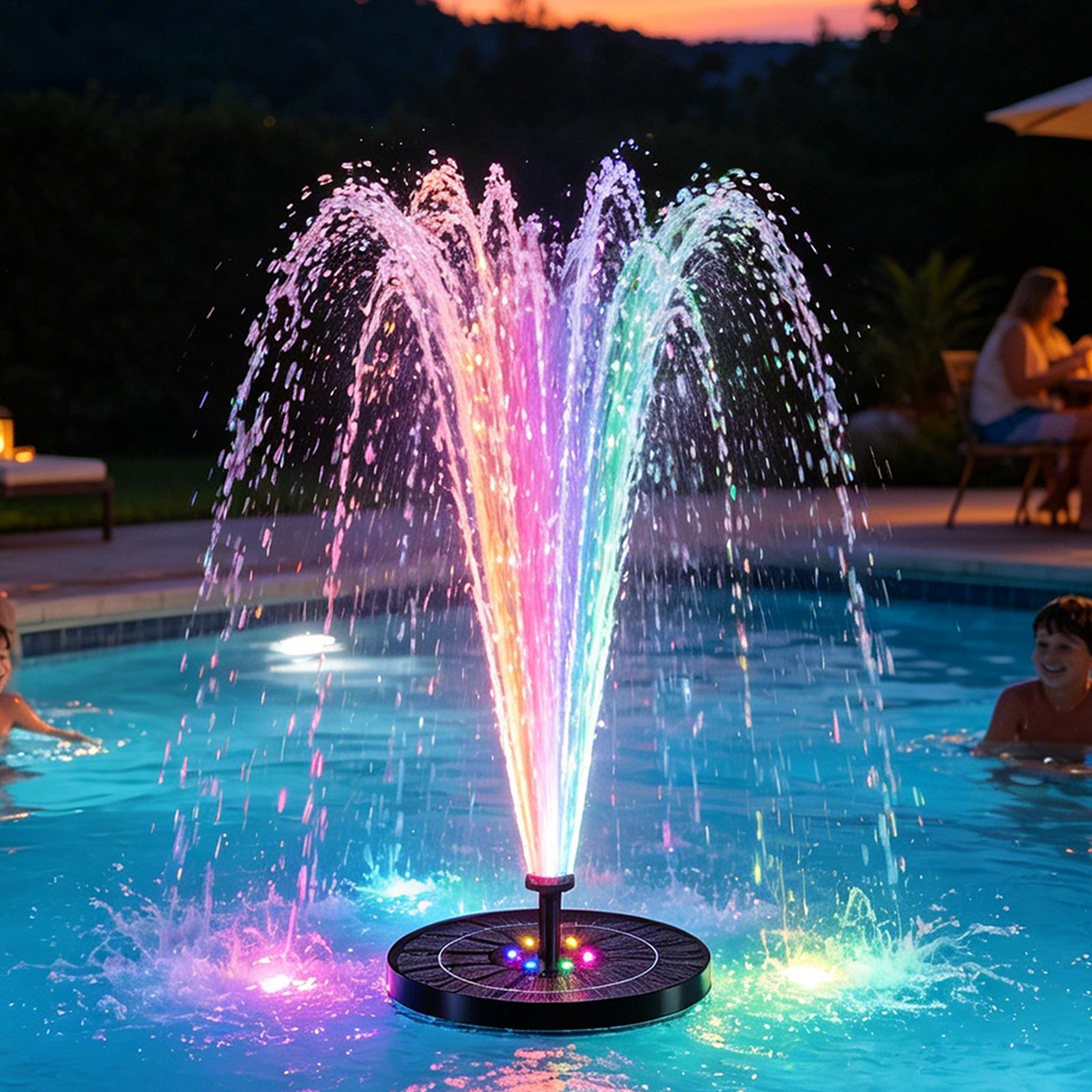 Outdoor Lighting Deck - Floating Solar Bird Bath Fountain with