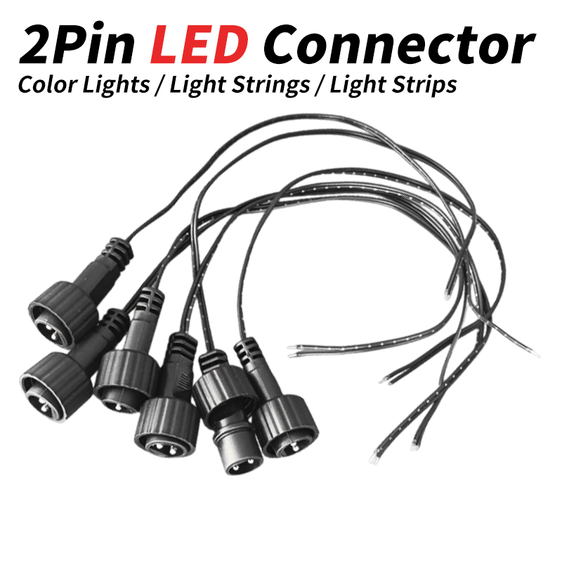 Outdoor Lighting Under Pergola - 2Pin LED Connector with 25cm Wire