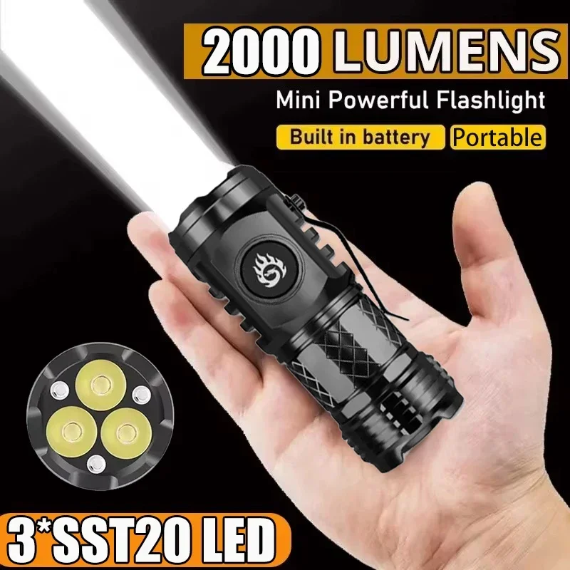 Outdoor Lighting B&Q - High Strong Power Tactical Flashlight 3LED
