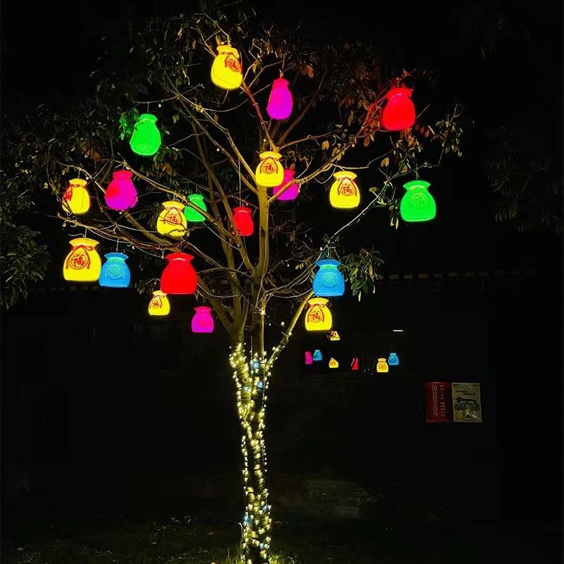 Lucky bag lanterns, money bags - Outdoor Lighting On Trees 评论和价格