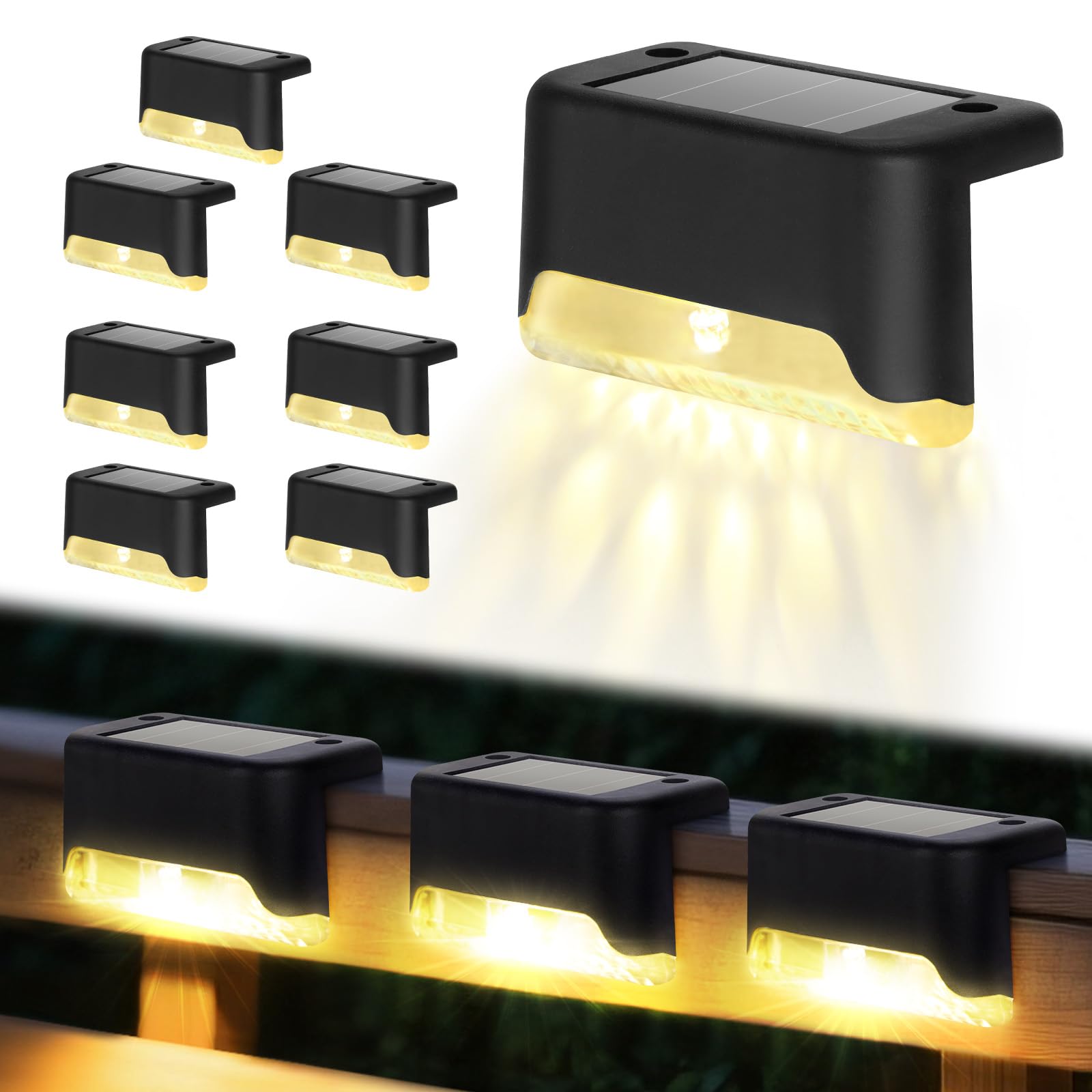 Solar Deck Lights, 8 Pack LED  - Deck Step Light 评论和价格