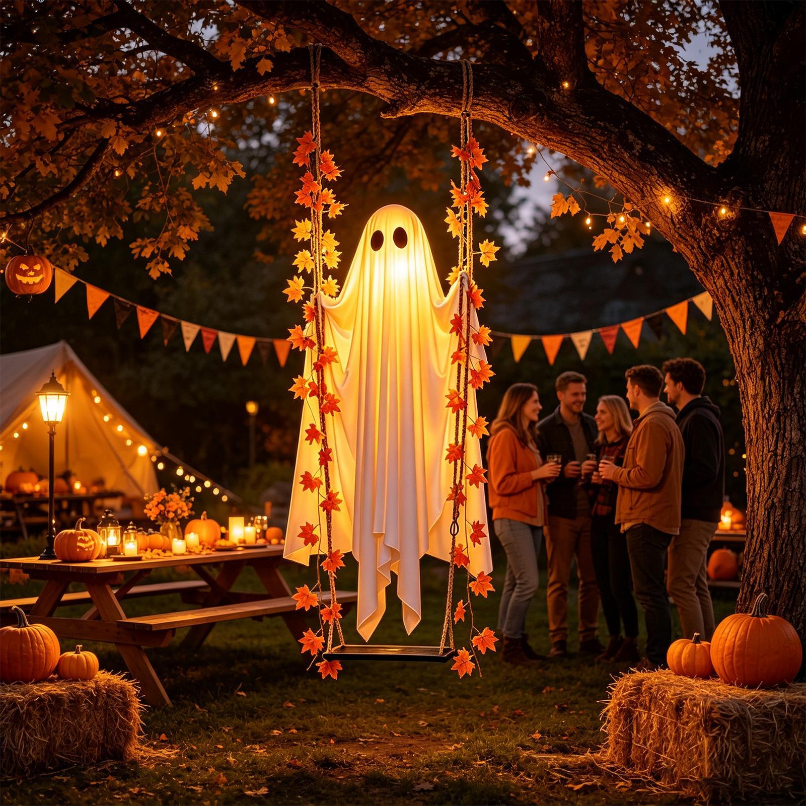 Swinging Ghost Light Up Spooky - Outdoor Lighting Remote Control 评论和价格