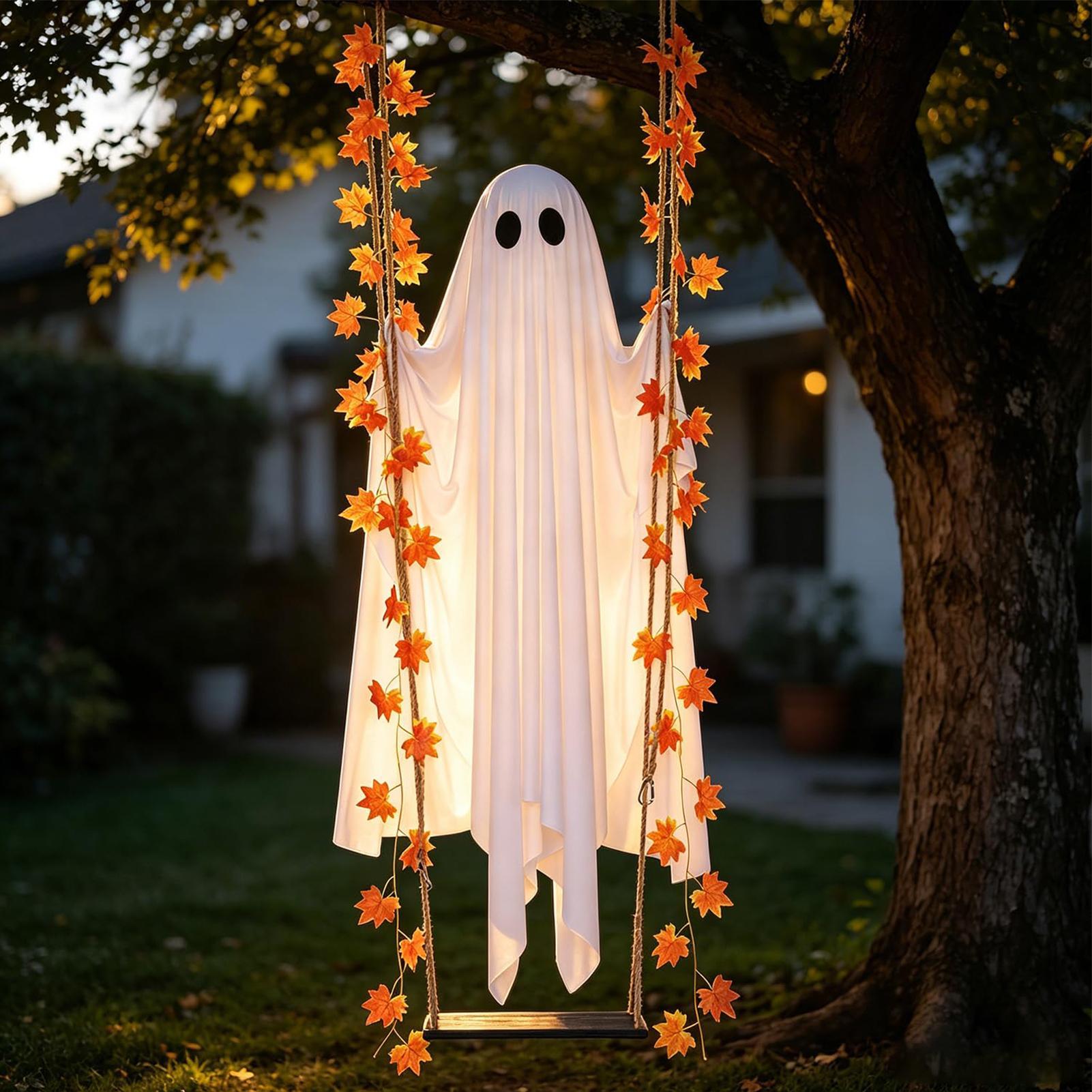 Swinging Ghost Light Up Spooky - Outdoor Lighting Remote Control 评论和价格