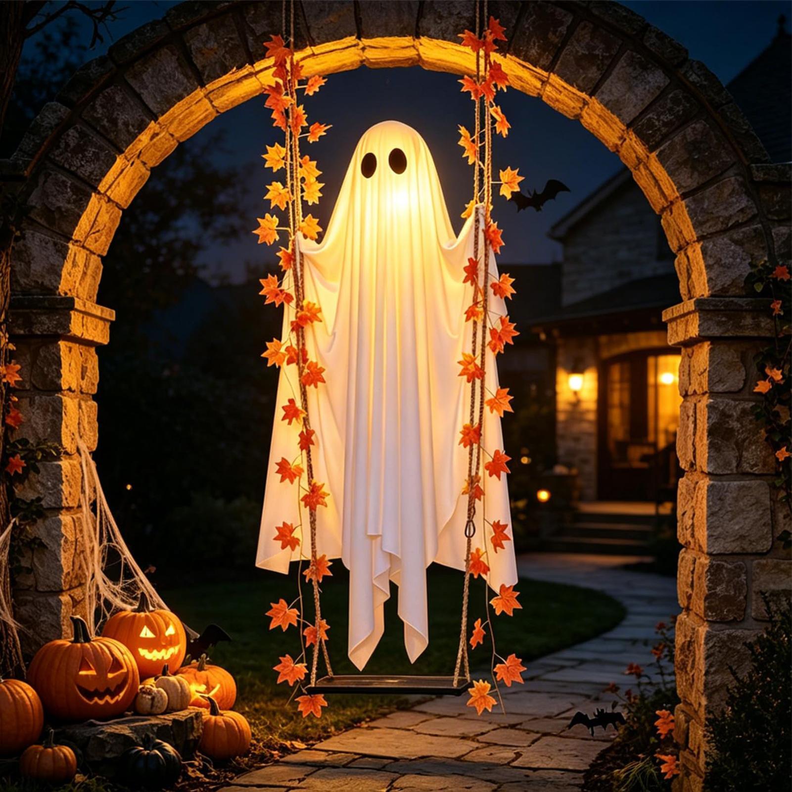 Swinging Ghost Light Up Spooky - Outdoor Lighting Remote Control 评论和价格