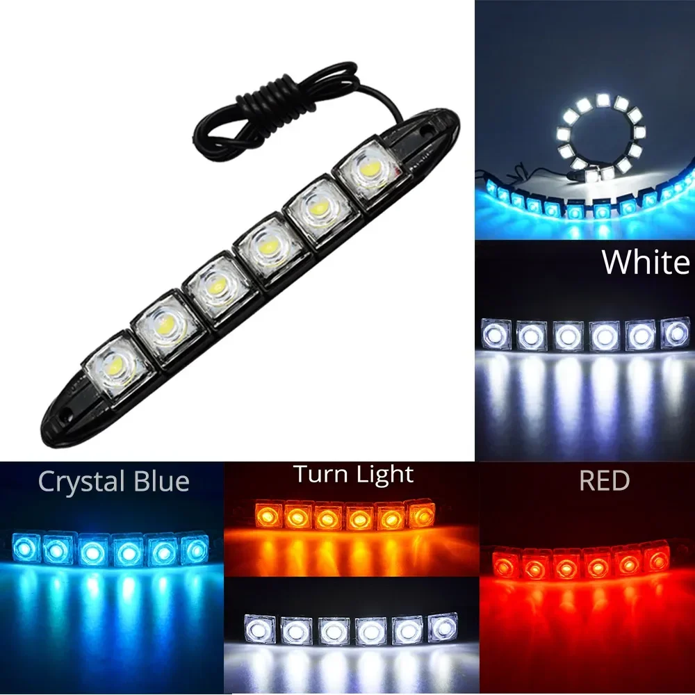 2PCS LED Waterproof DRL Light  - Waterproof Led Strip 评论和价格