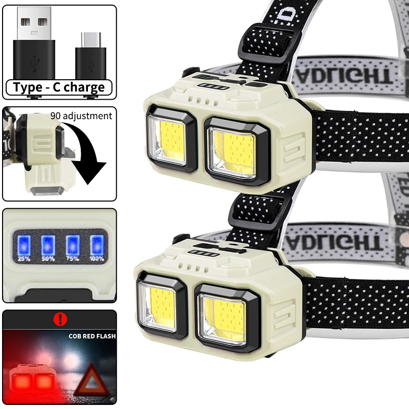 COB LED Headlamp Rechargeable  - Outdoor Lighting Jobs 评论和价格