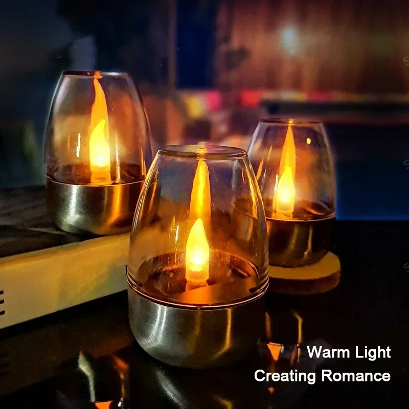 LED Solar Candles Light Flamel - Outdoor Lighting Under Pergola 评论和价格