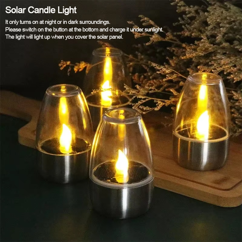 LED Solar Candles Light Flamel - Outdoor Lighting Under Pergola 评论和价格