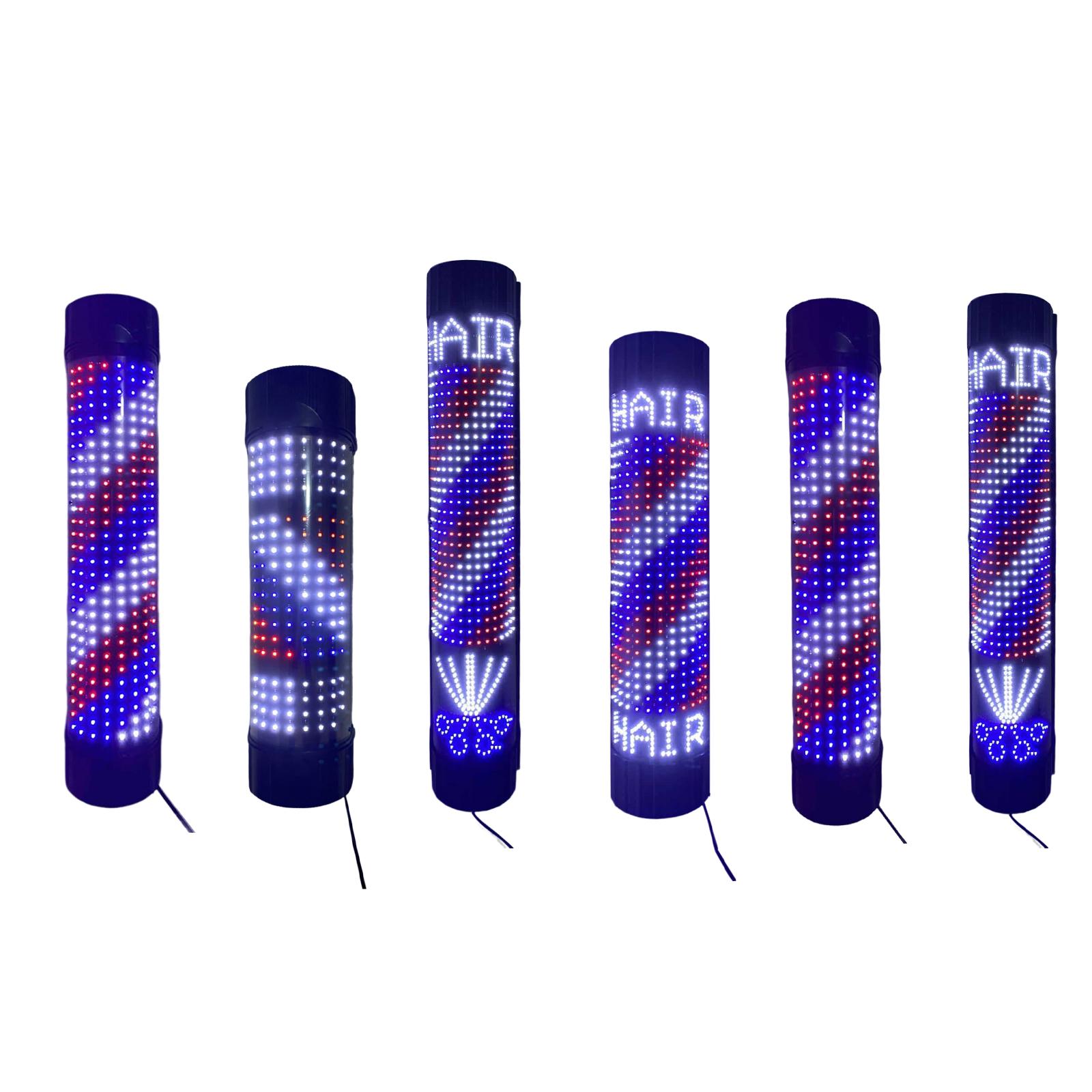 Barber Pole LED Light Rotating - Outdoor Lighting Wall Mount 评论和价格