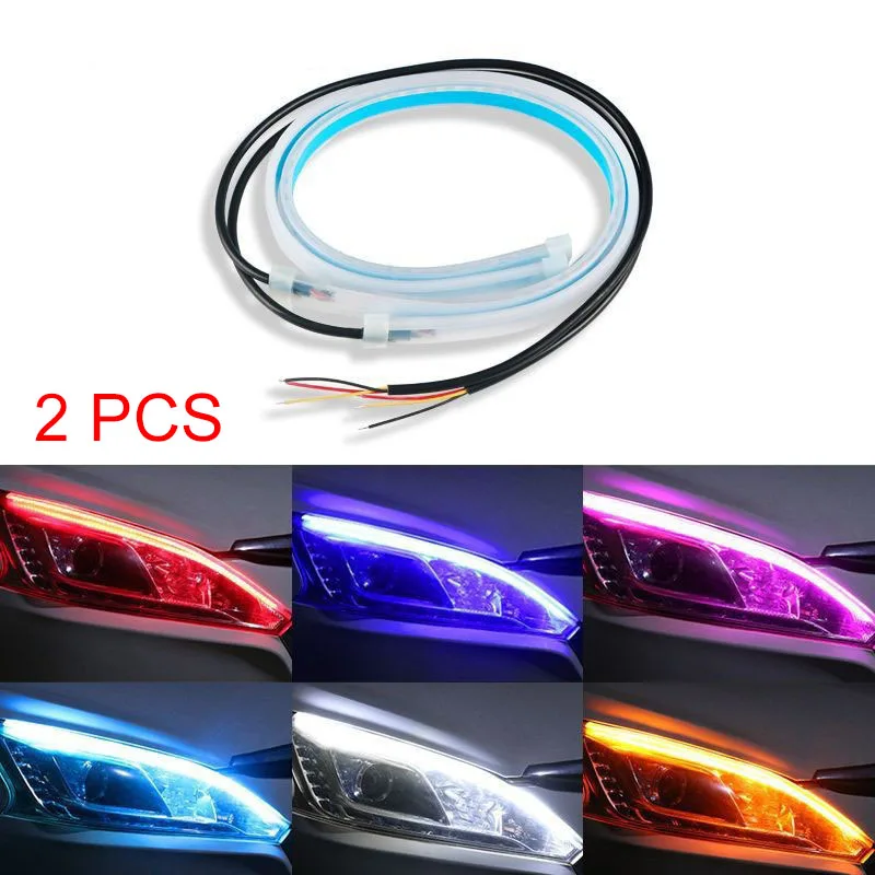 2 Pcs Car DRL Flexible Waterpr - Waterproof Led Strip 评论和价格