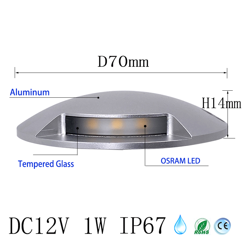 DC12V 1W  Ultra-Thin Led  Outd - Deck Step Light 评论和价格