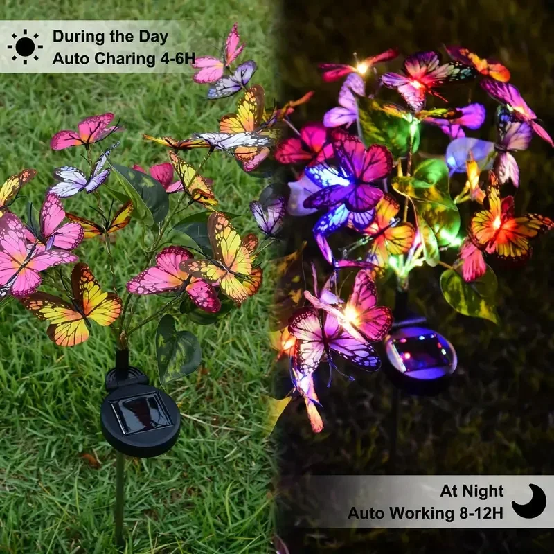Solar LED Butterfly Garden Lig - Outdoor Lighting For Christmas 评论和价格