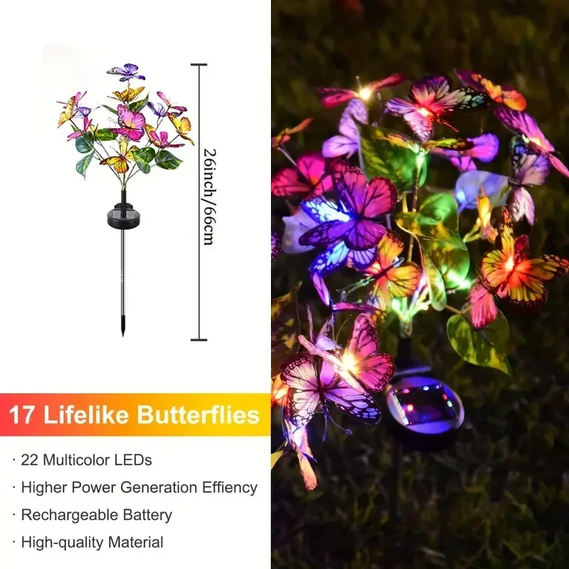Solar LED Butterfly Garden Lig - Outdoor Lighting For Christmas 评论和价格