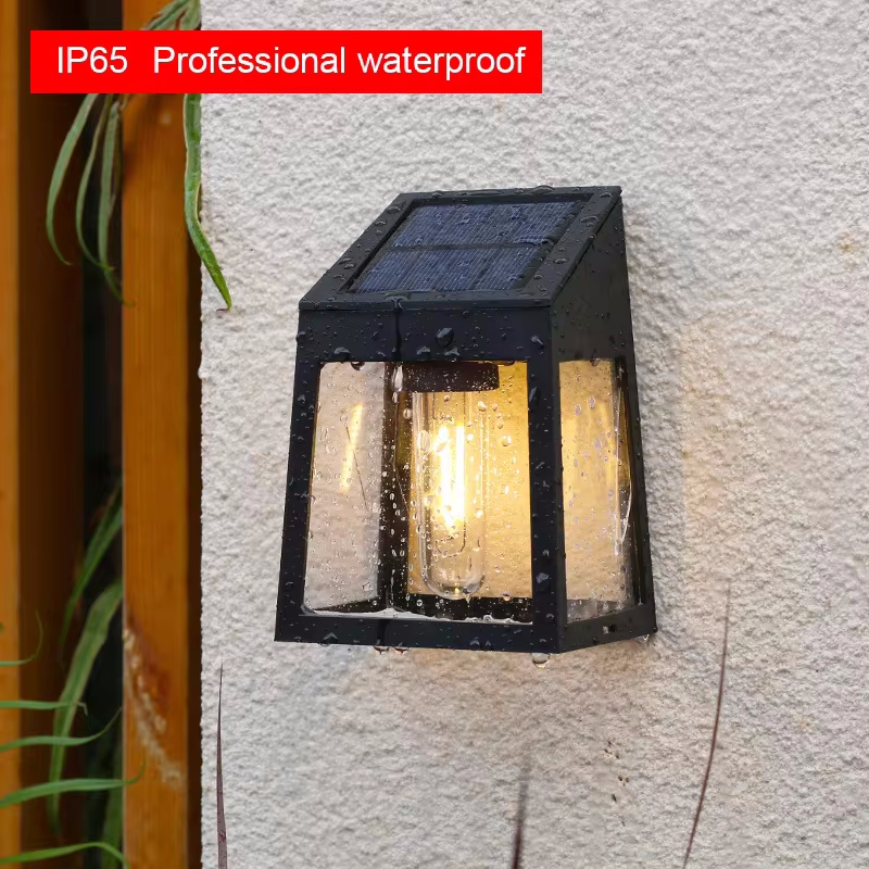 Solar Wall Light Outdoor Water - Outdoor Lighting On Fence 评论和价格