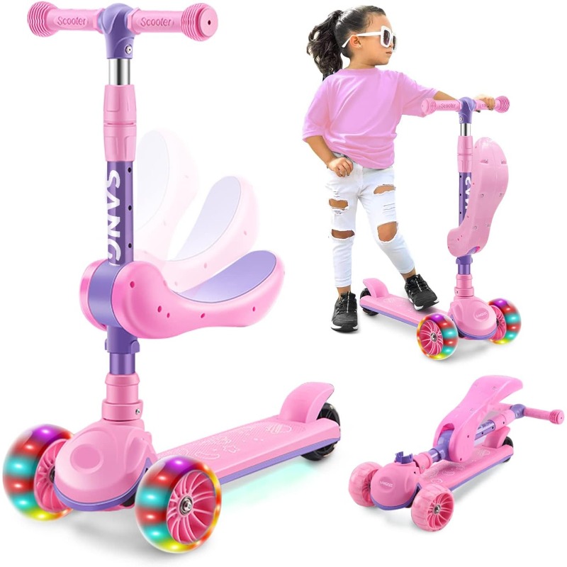 2-in-1 Kids Kick Scooter with  - Outdoor Lighting Deck 评论和价格