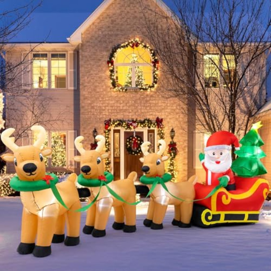 Outdoor Christmas inflatables  - Outdoor Lighting On Trees 评论和价格