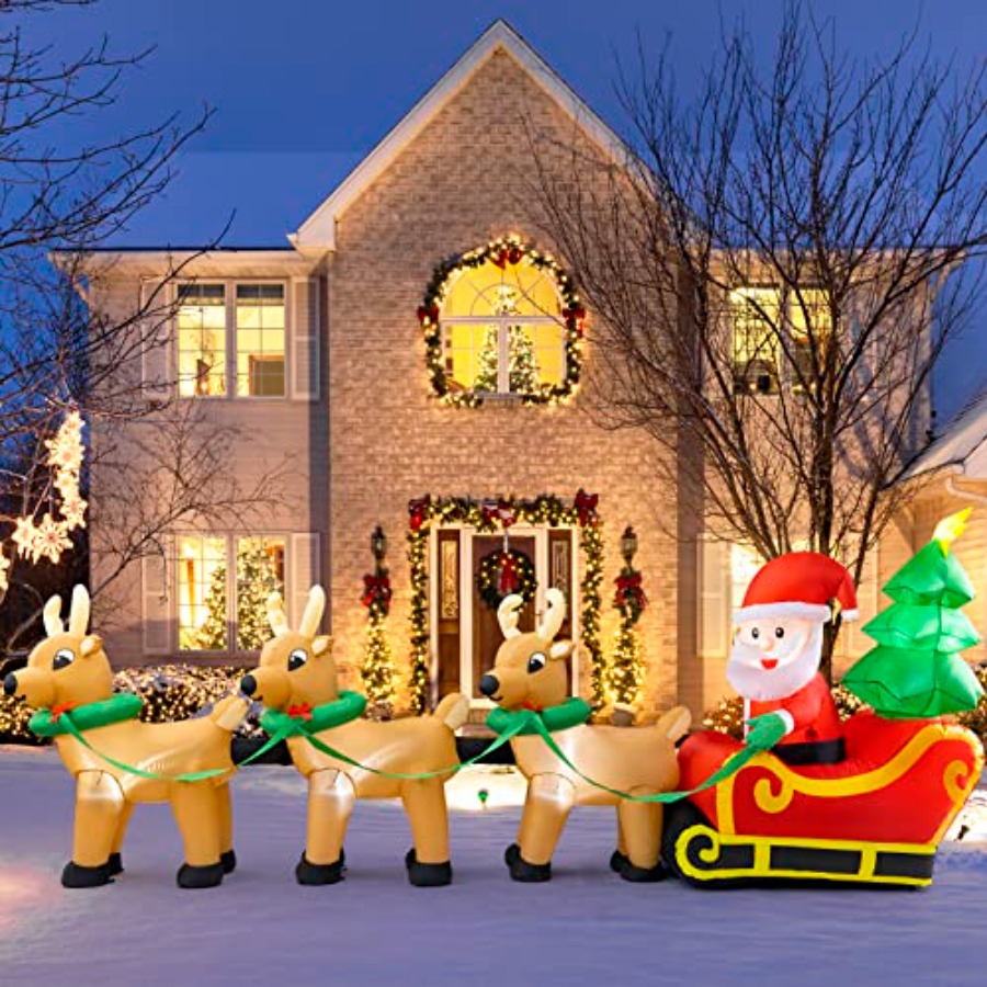 Outdoor Christmas inflatables  - Outdoor Lighting On Trees 评论和价格