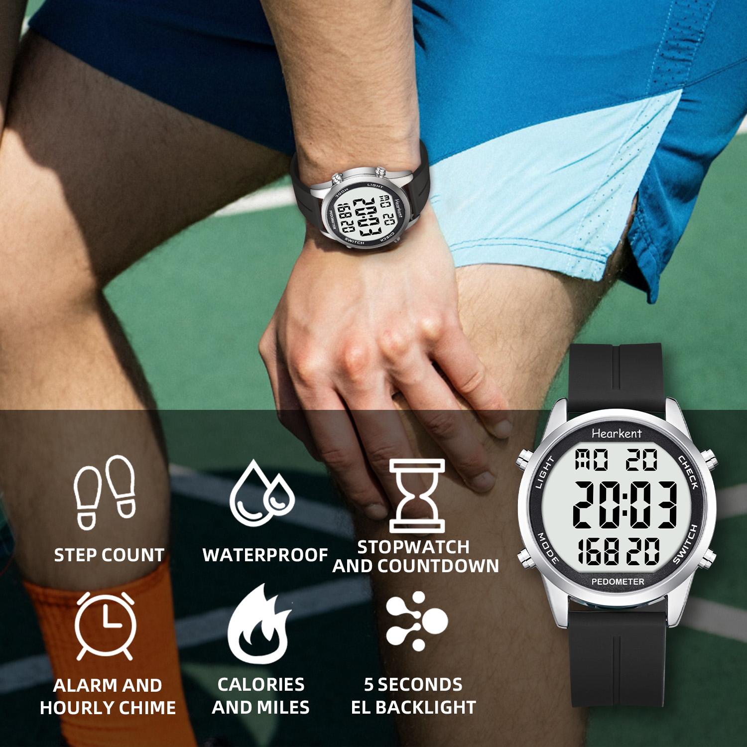 Hearkent Pedometer Watch Men/W - Outdoor Lighting Deck 评论和价格