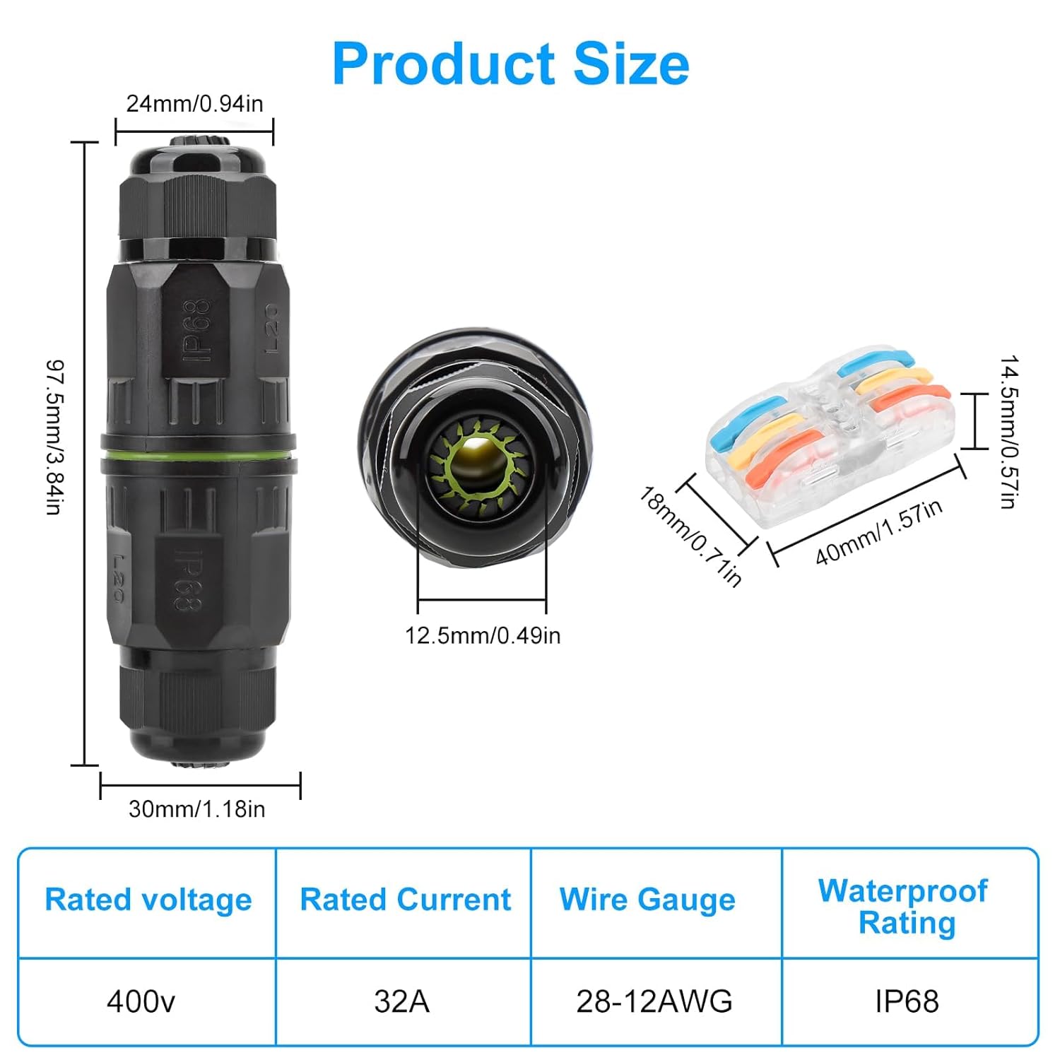 IP68 Waterproof Cable Connecto - Outdoor Lighting Connectors 评论和价格