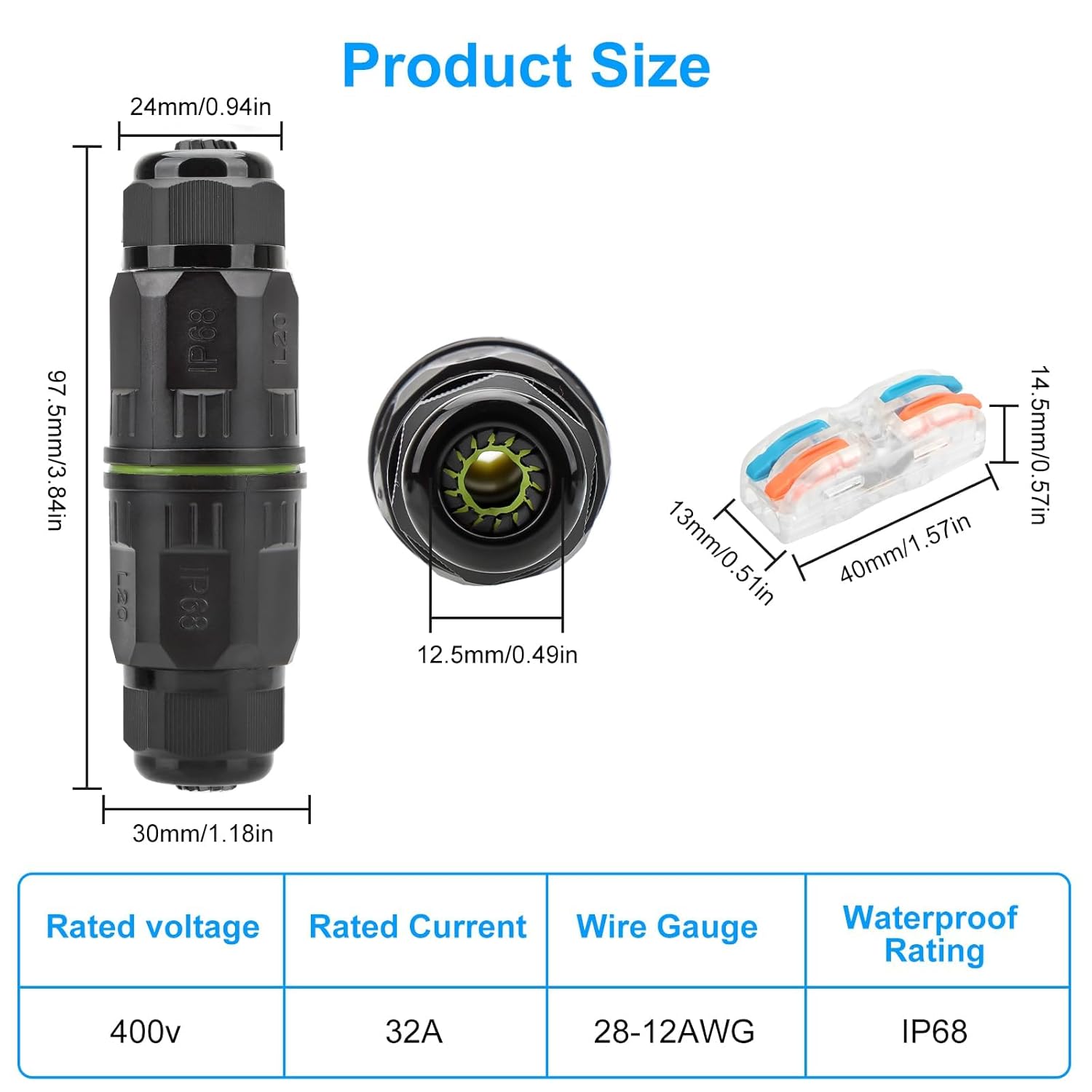 IP68 Waterproof Cable Connecto - Outdoor Lighting Connectors 评论和价格