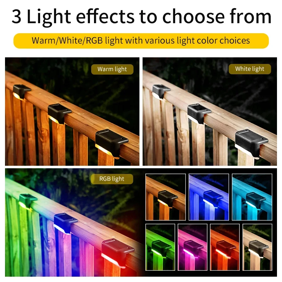 1-8 Pack Led Solar Step Lights - Outdoor Lighting On Fence 评论和价格
