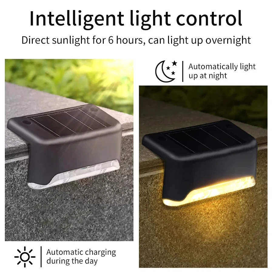 1-8 Pack Led Solar Step Lights - Outdoor Lighting On Fence 评论和价格