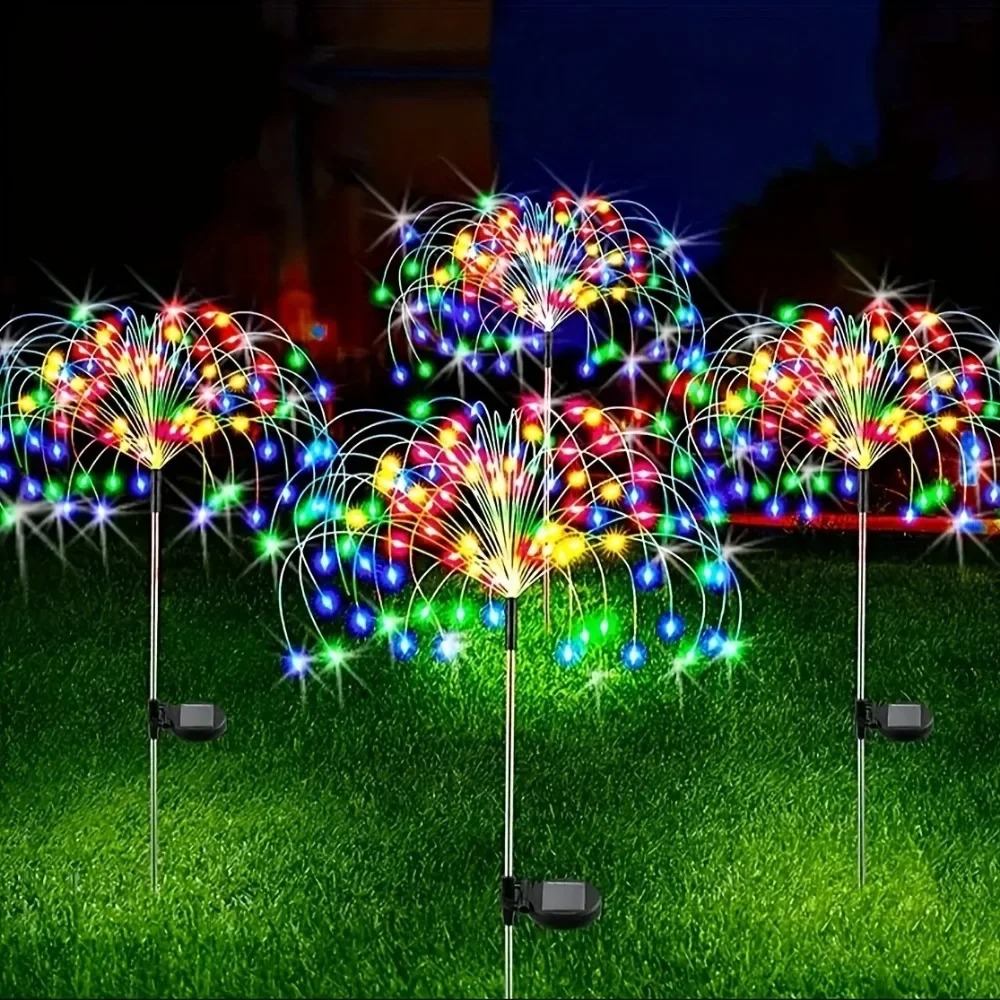 Solar LED Firework Fairy Light - Outdoor Lighting Under Pergola 评论和价格