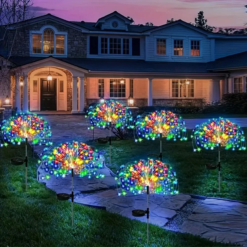 Solar LED Firework Fairy Light - Outdoor Lighting Under Pergola 评论和价格