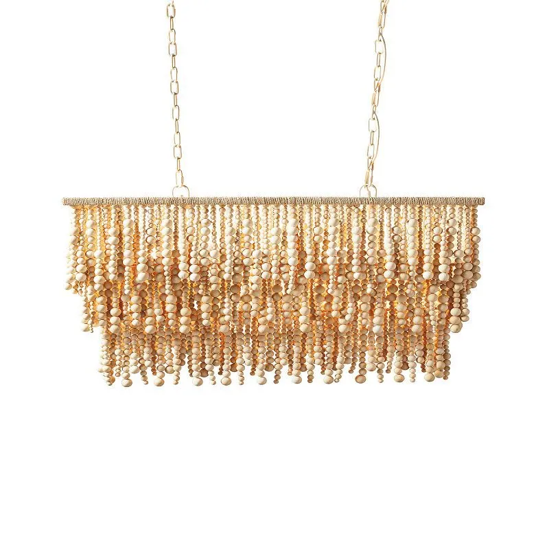 Bohemian Wood Bead Chandelier  - Outdoor Lighting Chandelier 评论和价格