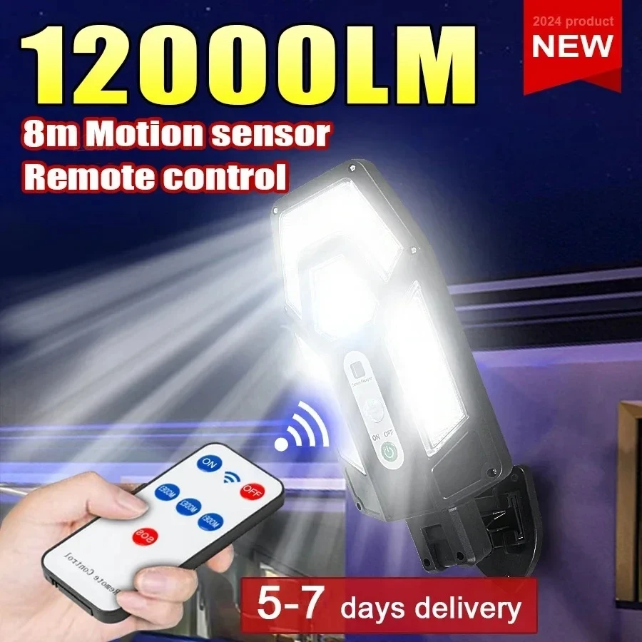 12000LM Powerful Solar Wall La - Outdoor Lighting Under Pergola 评论和价格
