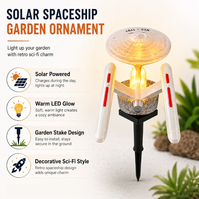 Star Trek USS Enterprise Solar - Outdoor Lighting Under Pergola 评论和价格