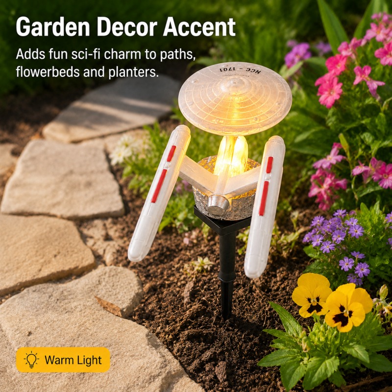 Star Trek USS Enterprise Solar - Outdoor Lighting Under Pergola 评论和价格