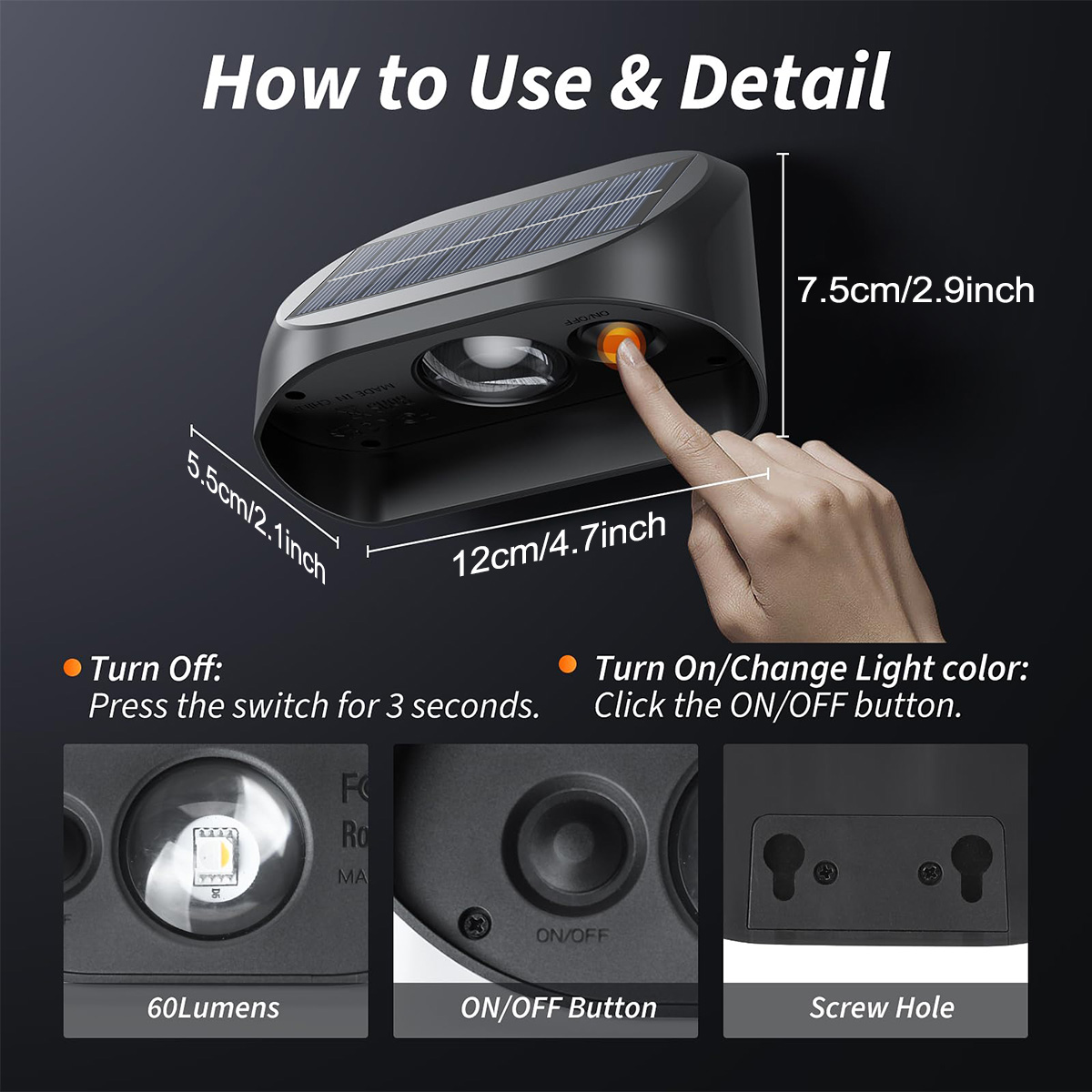 Solar Wall Lamp Solar Fence Li - Outdoor Lighting Deck 评论和价格