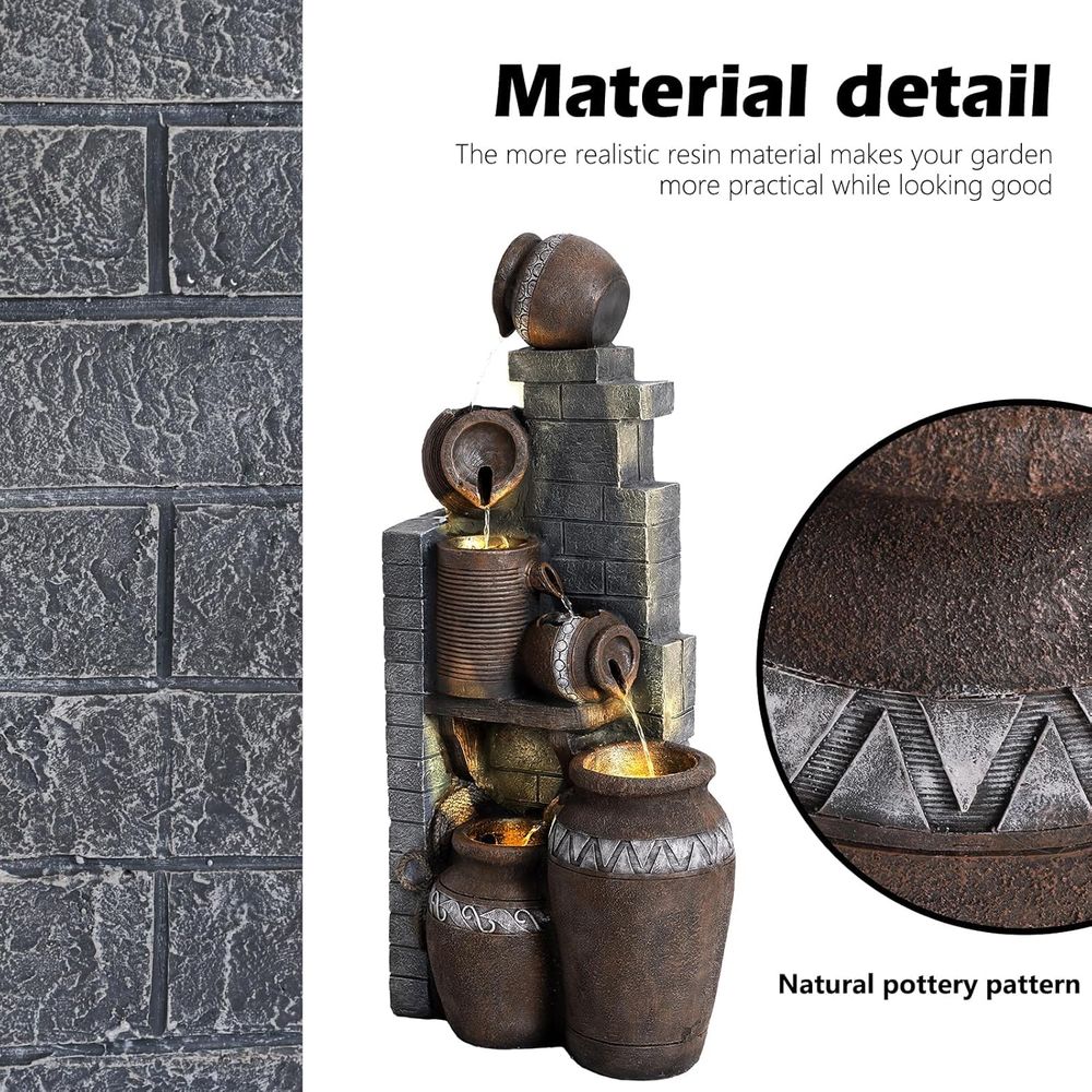 6-Tier Outdoor Indoor Resin Fl - Outdoor Lighting Deck 评论和价格