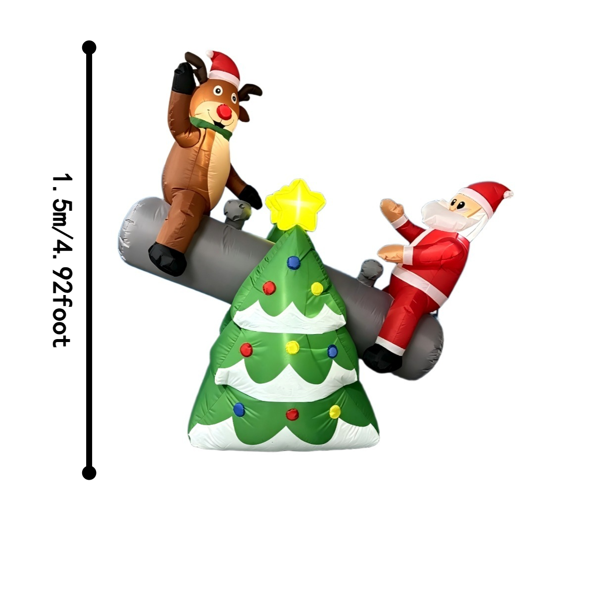 Christmas Inflatable Toys Sant - Outdoor Lighting On Trees 评论和价格