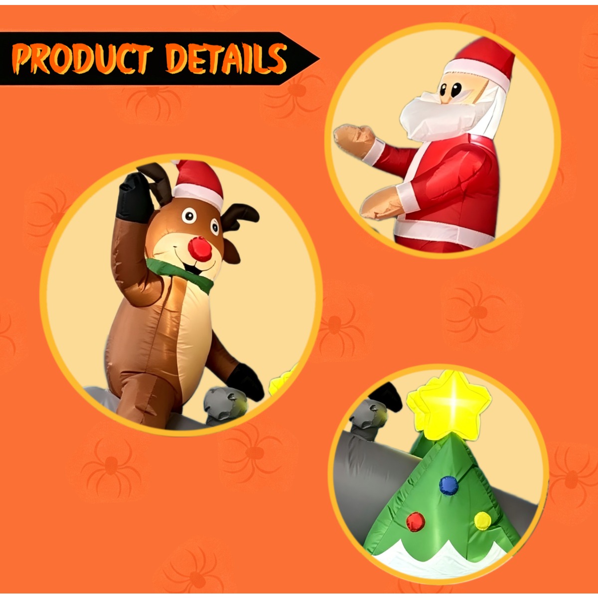 Christmas Inflatable Toys Sant - Outdoor Lighting On Trees 评论和价格