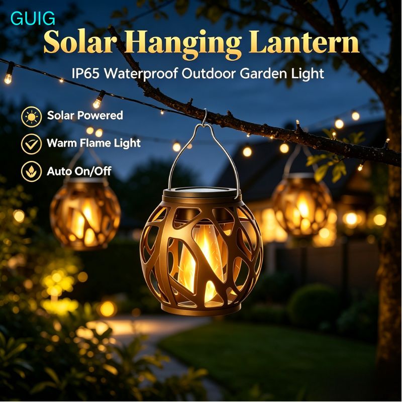 1/2/4 Pack Solar Hanging Flame - Outdoor Lighting On Trees 评论和价格