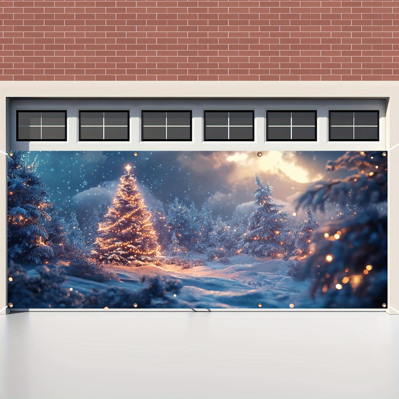 Sparkling Christmas Garage Ban - Outdoor Lighting On Trees 评论和价格