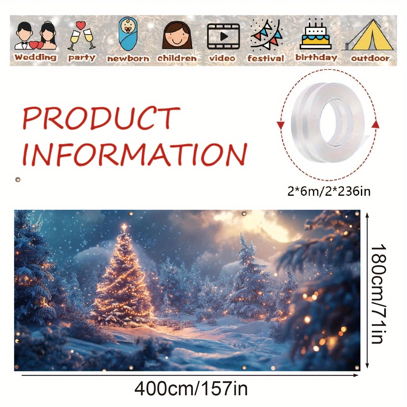 Sparkling Christmas Garage Ban - Outdoor Lighting On Trees 评论和价格