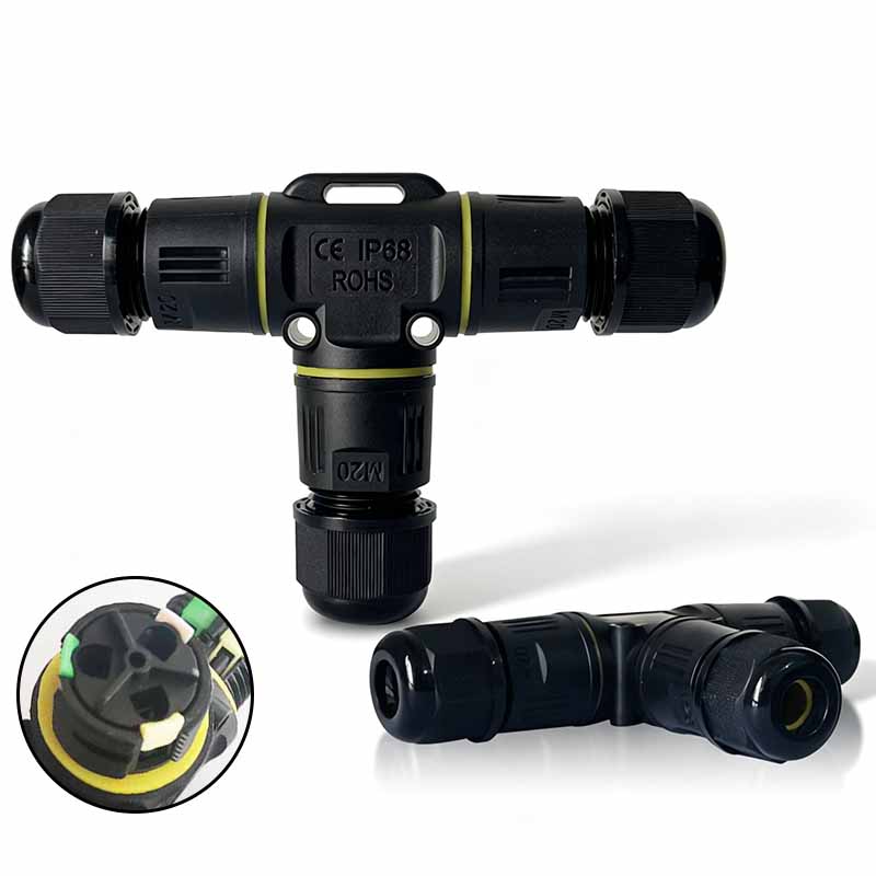 IP68 Waterproof T-Type Cable C - Outdoor Lighting Connectors 评论和价格