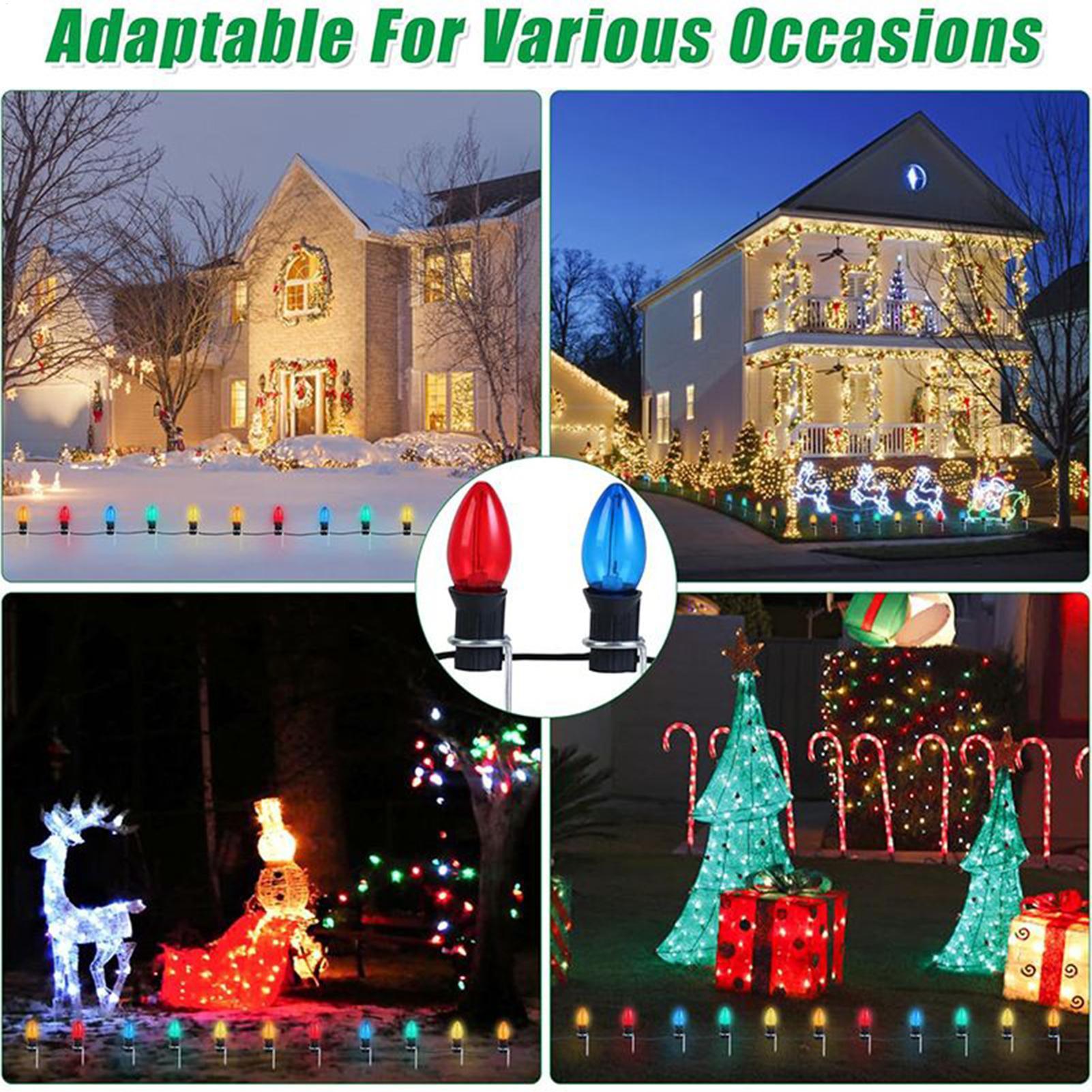 Christmas Light Stakes For Yar - Outdoor Lighting For Christmas 评论和价格